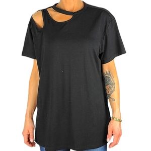 Nextima Short Sleeve Cutout Shirt Size 22 Black